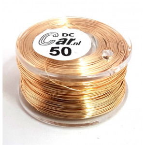 DC-Car Lakdraad messing 50m