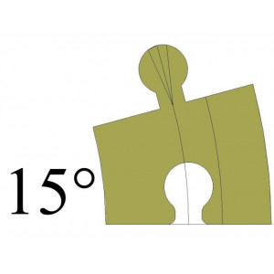 R0 Standaard bocht 15º...