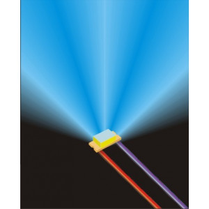 LED 0402 blauw v.v. lakdraad